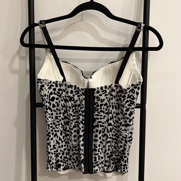 FREDERIKS CORSET Animal print blk lacy inserts women - Picture 5 of 11